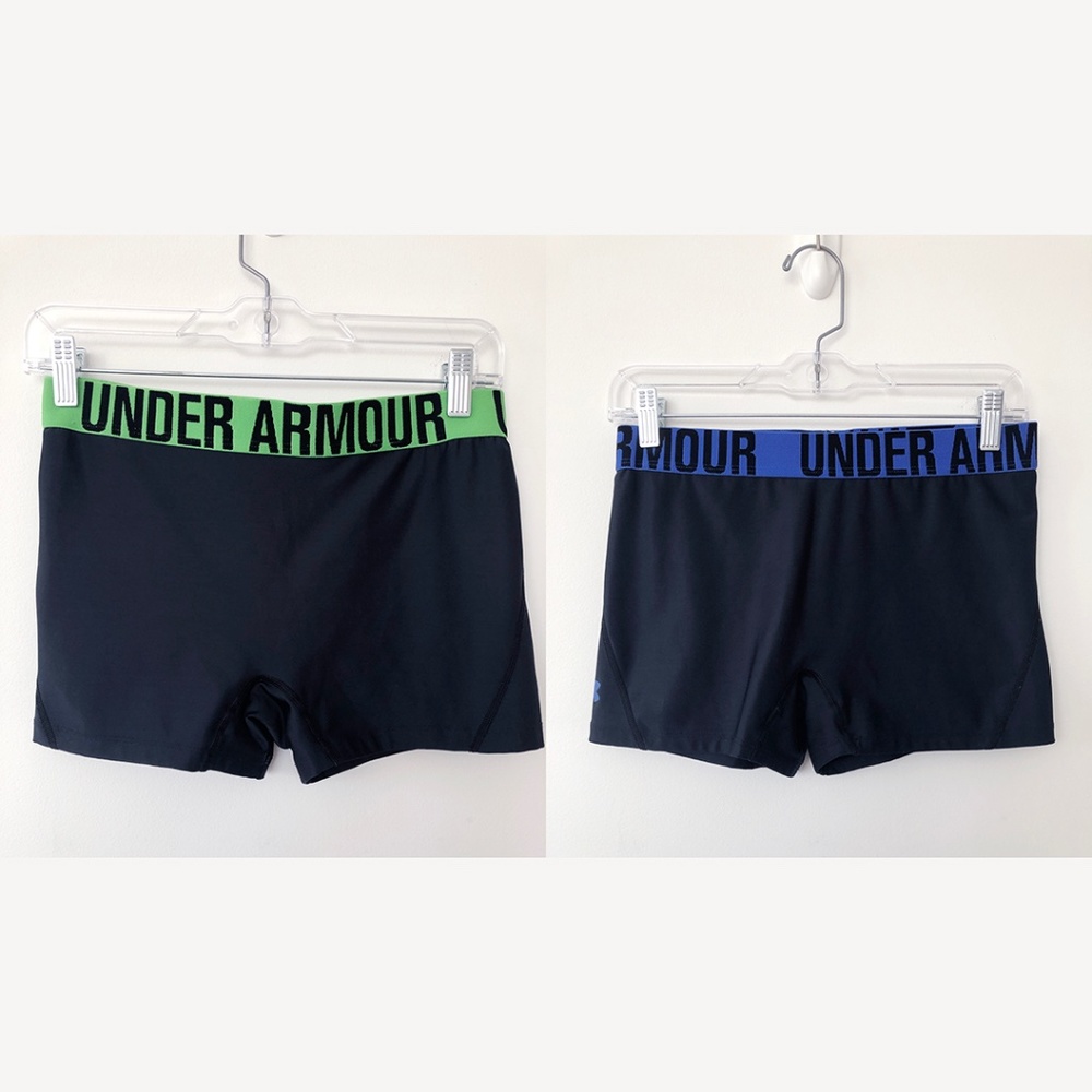 Under Armour Compression Shorts, Bundle of 2 Black